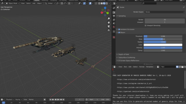 Free Procedural Spaceship Maker_img01